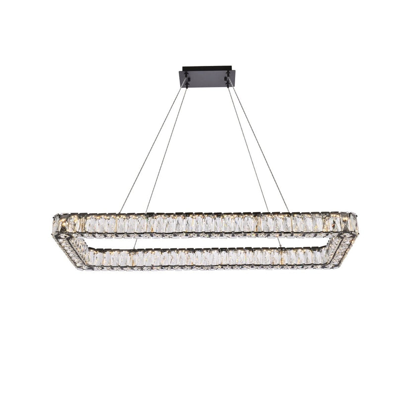 Elegant Lighting - 3504D42L1BK - LED Pendant - Monroe - Black