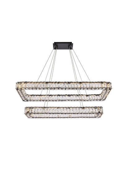 Elegant Lighting - 3504G42L2BK - LED Pendant - Monroe - Black