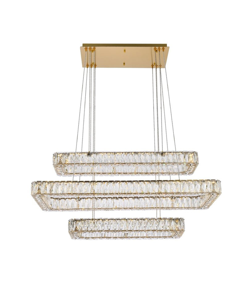 Elegant Lighting - 3504G42L3G - LED Pendant - Monroe - Gold