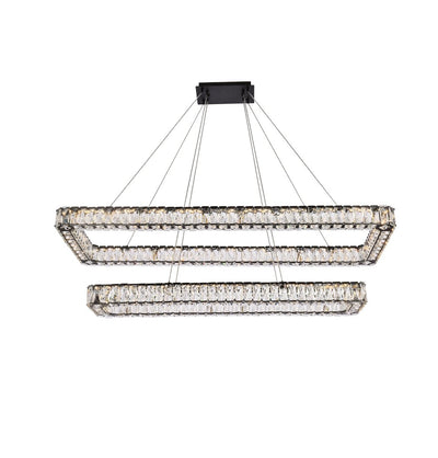Elegant Lighting - 3504G50L2BK - LED Pendant - Monroe - Black