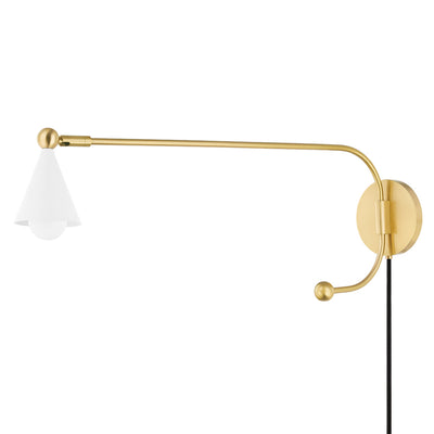 Mitzi - HL681201-AGB/SWH - One Light Wall Sconce - Hikari - Aged Brass/Soft White
