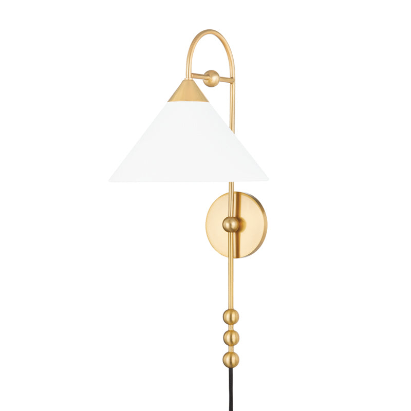Mitzi - HL682201-AGB - One Light Wall Sconce - Sang - Aged Brass