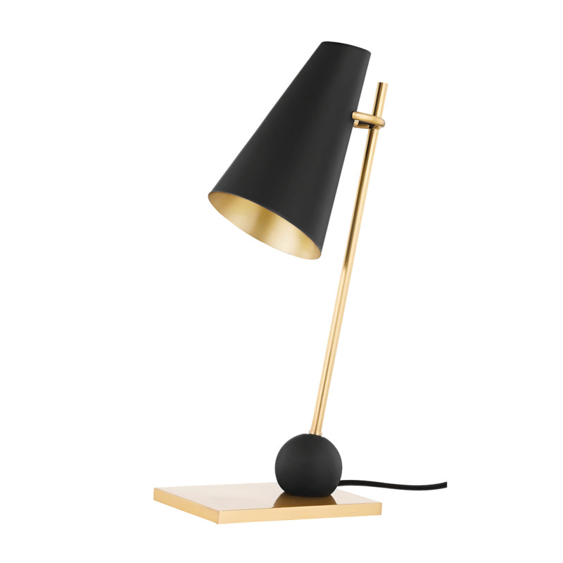 Hudson Valley - KBS1745201-AGB/SBK - One Light Table Lamp - Piton - Aged Brass/Soft Black