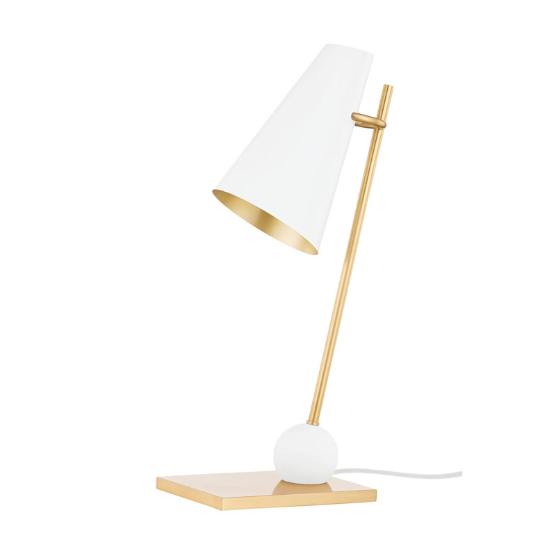 Hudson Valley - KBS1745201-AGB/SWH - One Light Table Lamp - Piton - Aged Brass/Soft White