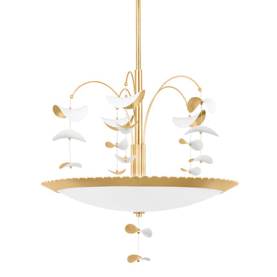 Hudson Valley - KBS1747806-GL/SWH - Six Light Chandelier - Paavo - Gold Leaf/Soft White Combo