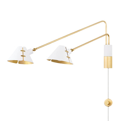 Hudson Valley - KBS1752102-AGB/SWH - Two Light Wall Sconce - Split - Aged Brass/Soft White