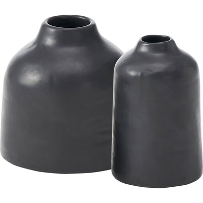 Renwil - VAS222 - Set Of 2 Vases - Forio - Matte Black