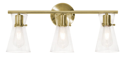 AFX Lighting - AMDV2210MBSB - Three Light Vanity - Amanda - Satin Brass