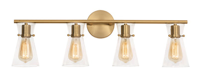 AFX Lighting - AMDV3310MBSB - Four Light Vanity - Amanda - Satin Brass