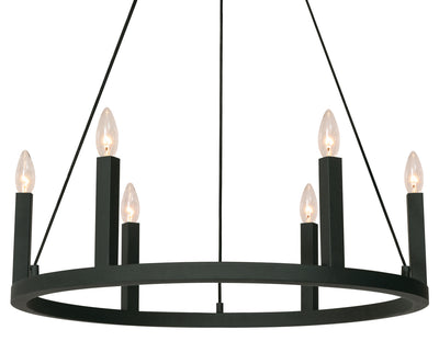 AFX Lighting - GRCP26CBBK - Six Light Pendant - Grace - Black