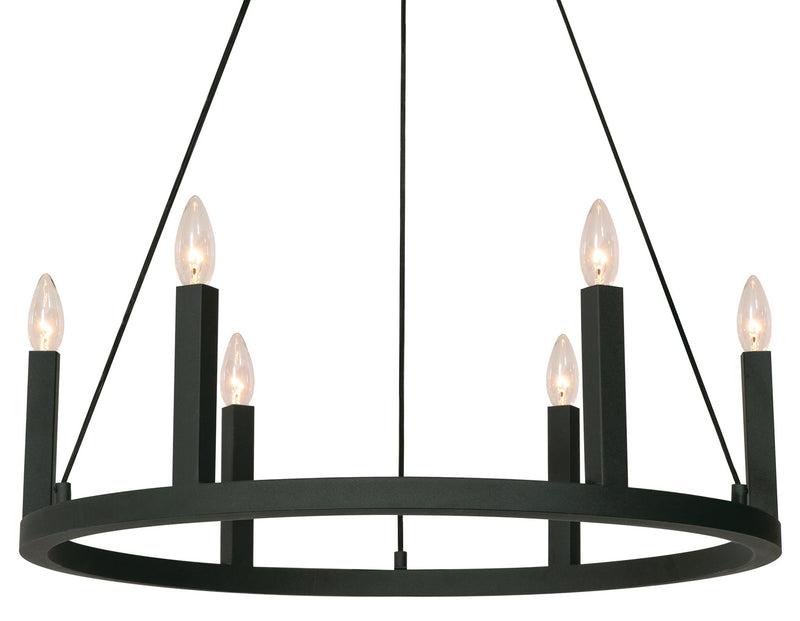 AFX Lighting - GRCP26CBBK - Six Light Pendant - Grace - Black