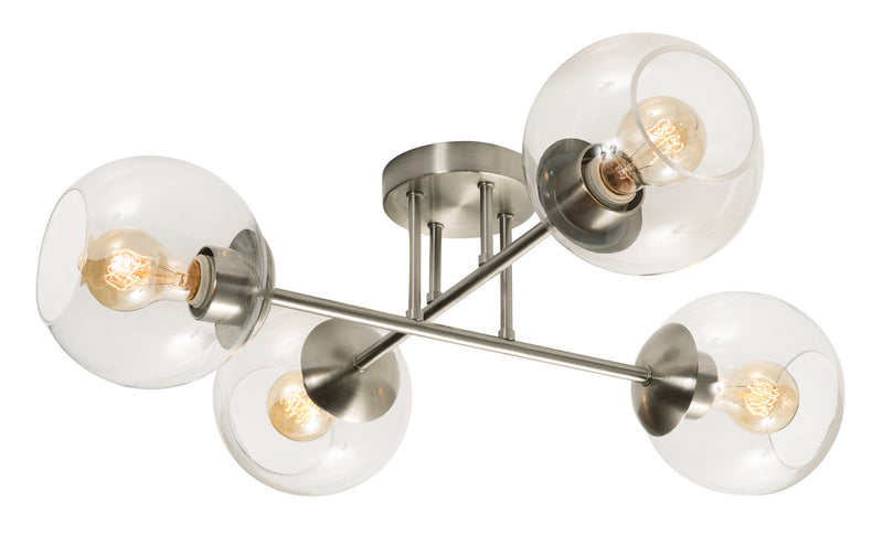 AFX Lighting - JAMC24MBSN - Four Light Flush Mount - Jamie - Satin Nickel