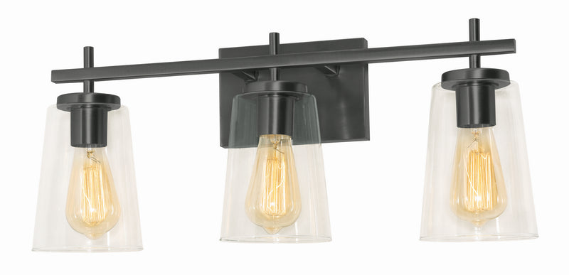 AFX Lighting - JNNV2209MBBK - Three Light Vanity - Joanna - Black