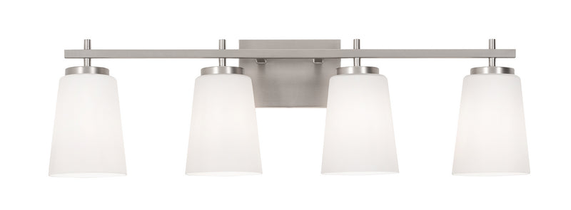 AFX Lighting - JNNV3309MBSN - Four Light Vanity - Joanna - Satin Nickel