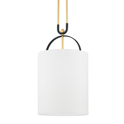 Hudson Valley - 2034-AGB/BBR - One Light Pendant - Campbell Hall - Aged Brass/Black Brass Combo