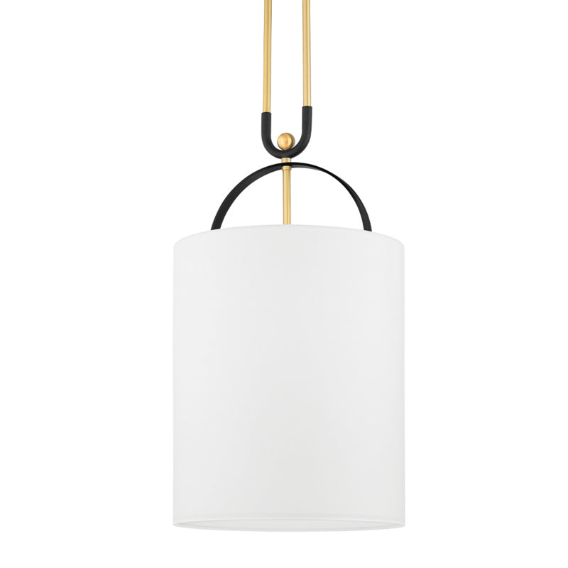 Hudson Valley - 2034-AGB/BBR - One Light Pendant - Campbell Hall - Aged Brass/Black Brass Combo