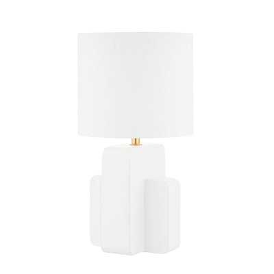 Hudson Valley - L1607-AGB/CSW - One Light Table Lamp - Elm Grove - Aged Brass/Ceramic Satin White