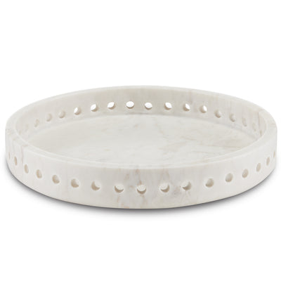 Currey and Company - 1200-0591 - Tray - Freya - White