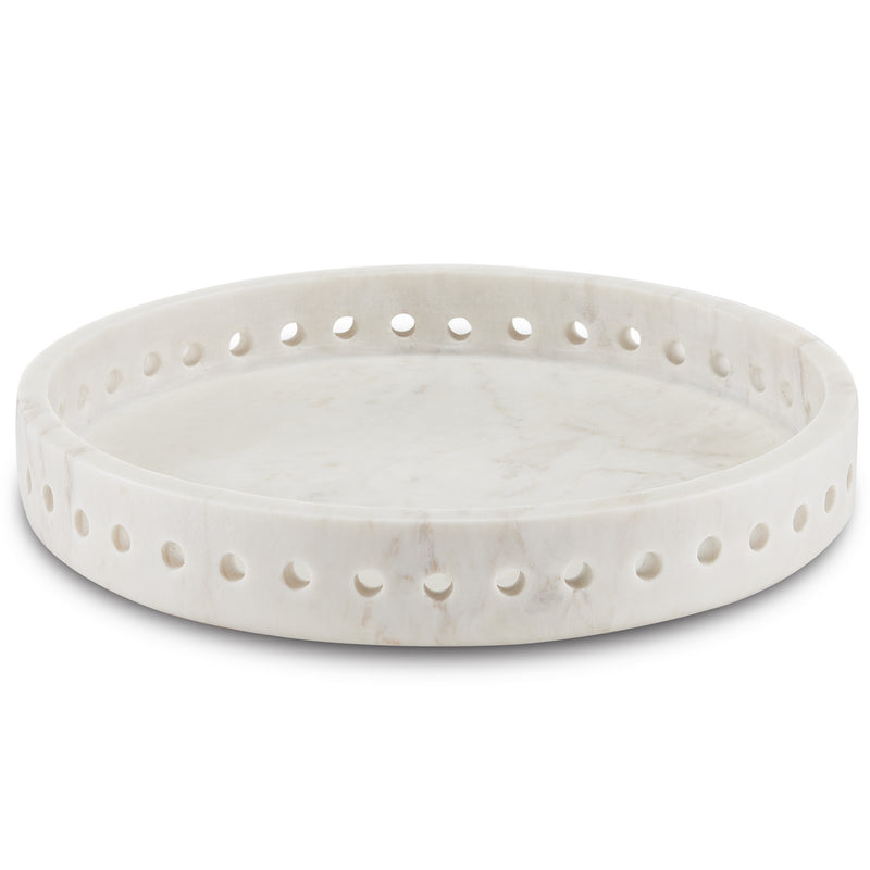 Currey and Company - 1200-0591 - Tray - Freya - White