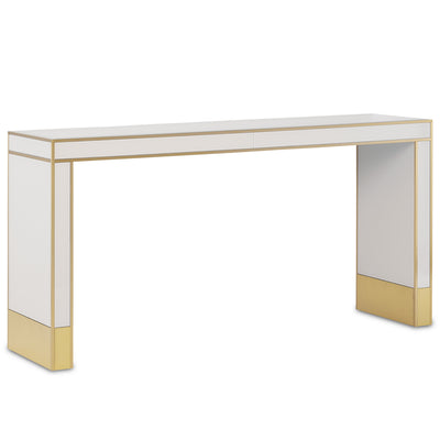 Currey and Company - 3000-0209 - Console Table - Arden - Ivory/Satin Brass