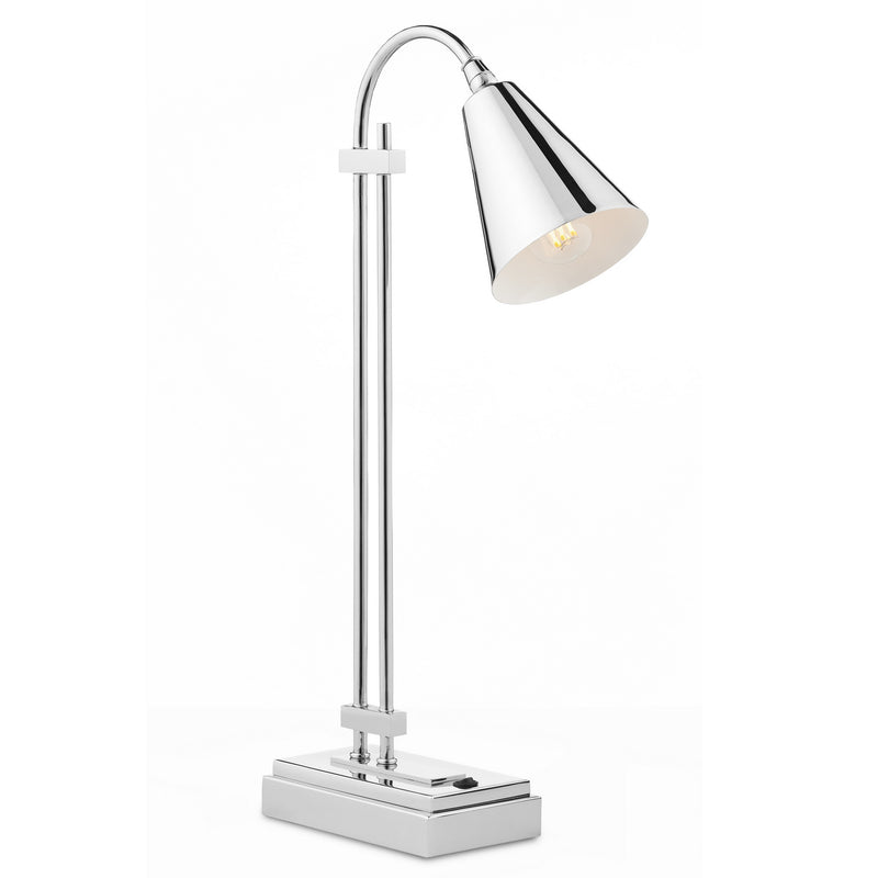 Currey and Company - 6000-0781 - One Light Desk Lamp - Symmetry - Polished Nickel