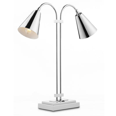 Currey and Company - 6000-0783 - Two Light Desk Lamp - Symmetry - Polished Nickel