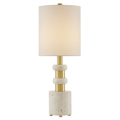 Currey and Company - 6000-0809 - One Light Table Lamp - Goletta - Beige/Antique Brass