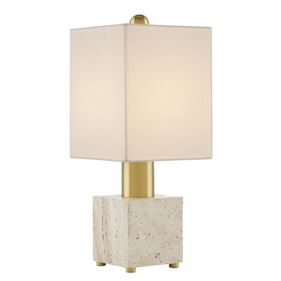 Currey and Company - 6000-0810 - One Light Table Lamp - Gentini - Beige/Antique Brass