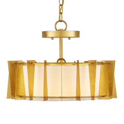 Currey and Company - 9000-0860 - One Light Semi-Flush Mount - Berwick - Contemporary Gold Leaf