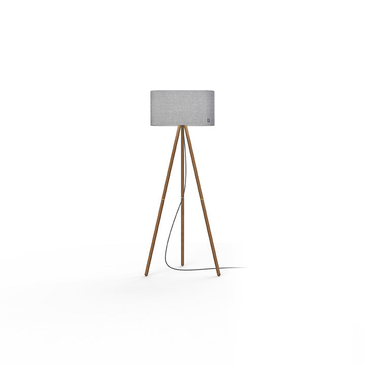 Pablo Designs - BELM FLR GRY/WAL - LED Floor Lamp - Belmont - Grey/Walnut