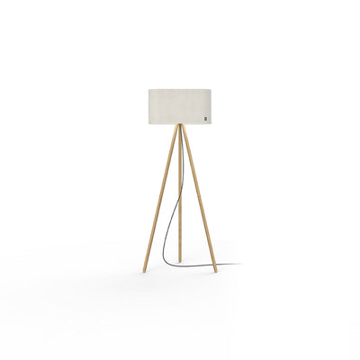Pablo Designs - BELM FLR WHT/OAK - LED Floor Lamp - Belmont - White/Oak