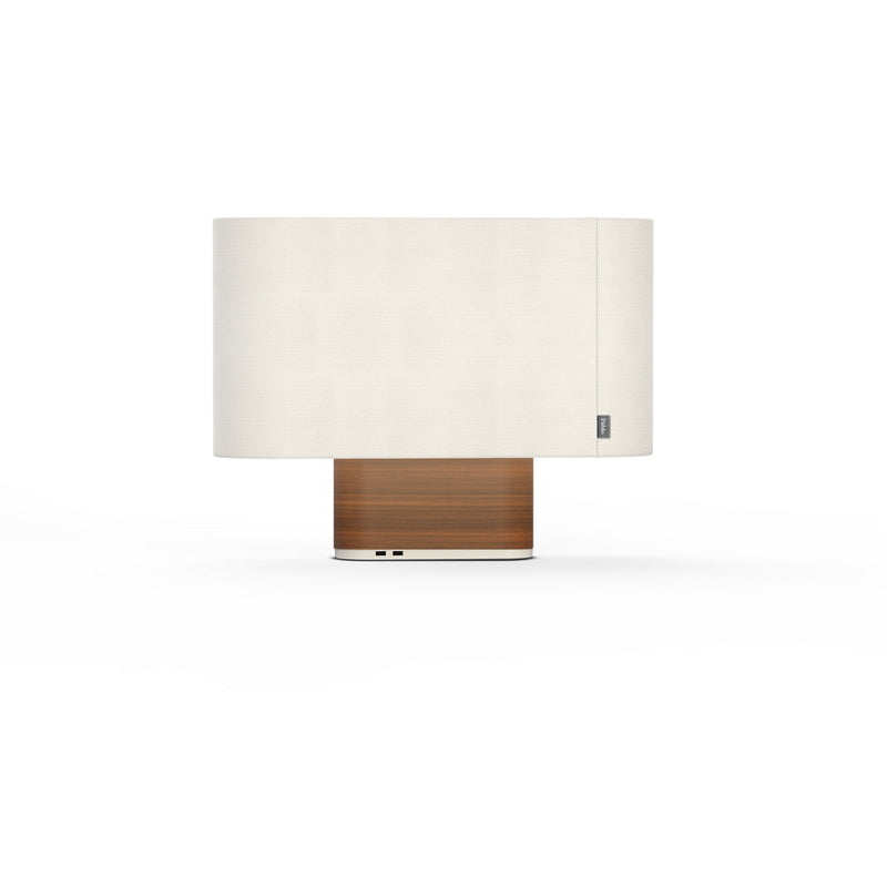 Pablo Designs - BELM TBL WHT/WAL - LED Table Lamp - Belmont - White/Walnut