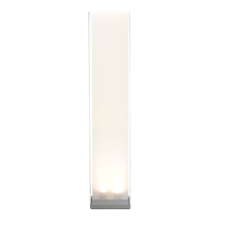 Pablo Designs - CORT 48 - Two Light Floor Lamp - Cortina - Clear Shade / White Diffuser / Silver Base