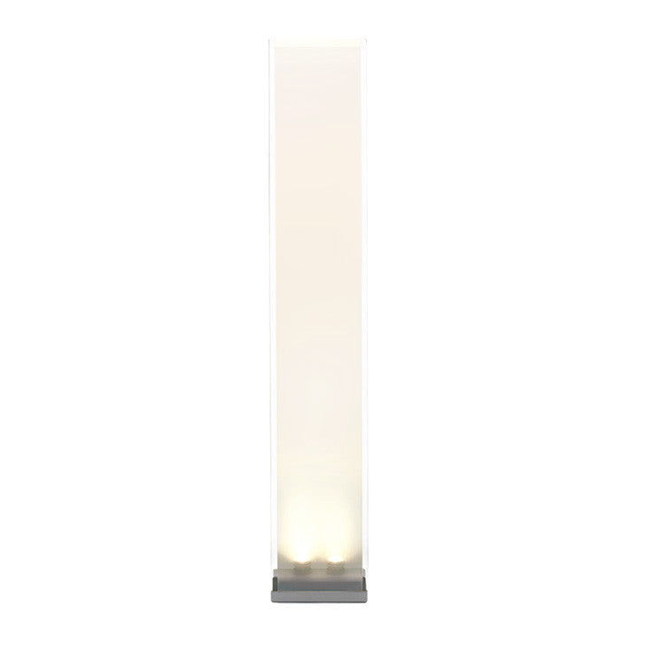 Pablo Designs - CORT 60 - Two Light Floor Lamp - Cortina - Clear Shade / White Diffuser / Silver Base