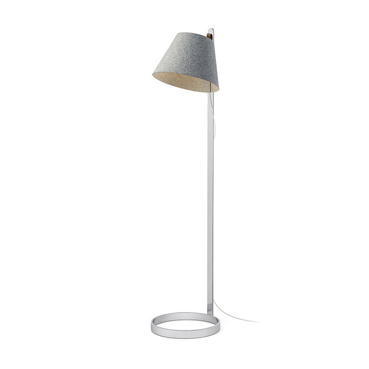 Pablo Designs - LANA FLR STN/GRY CRM - LED Floor Lamp - Lana - Stone/Grey- Chrome