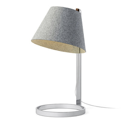 Pablo Designs - LANA LRG TBL STN/GRY CRM - LED Table Lamp - Lana - Stone/Grey- Chrome