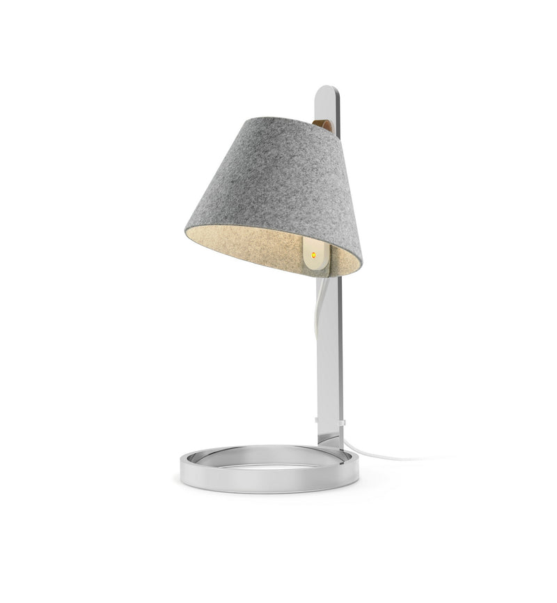 Pablo Designs - LANA MINI TBL STN/GRY CRM - LED Table Lamp - Lana - Stone/Grey- Chrome