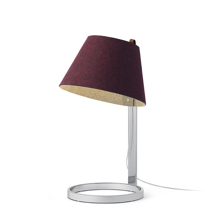 Pablo Designs - LANA SML TBL PLUM/GRY CRM - LED Table Lamp - Lana - Plum/Grey- Chrome