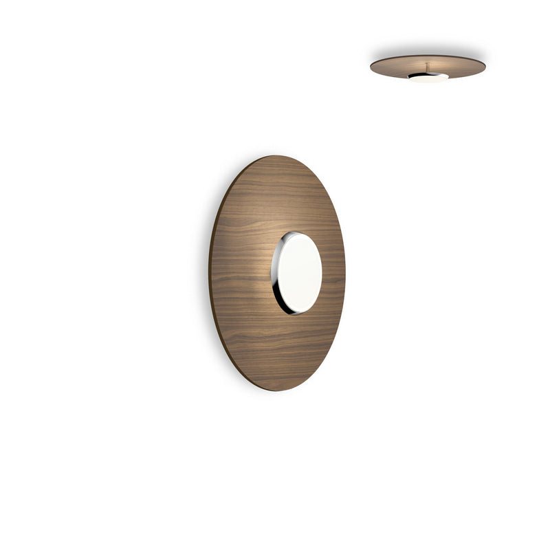 Pablo Designs - SKY FSH 18 DOM WLN - LED Flush Mount - Sky - Walnut/Chrome