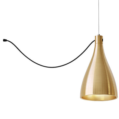 Pablo Designs - SWEL STR SNG NRW BRA/BRA - LED Pendant - Swell - Brass Exterior/ Brass Interior