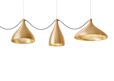 Pablo Designs - SWEL STR XL MIX BRA/BRA - LED Chandelier - Swell - Brass Exterior/ Brass Interior