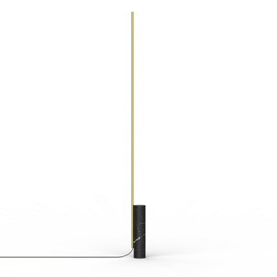 Pablo Designs - TO FLR BLK/BRA - LED Floor Lamp - T.O - Black Marble/Brass