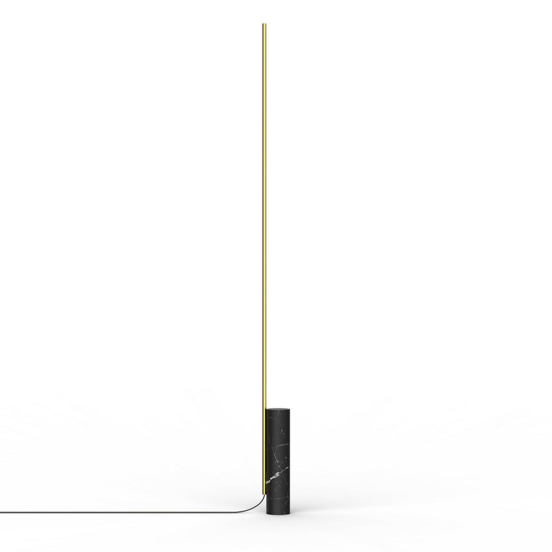 Pablo Designs - TO FLR BLK/BRA - LED Floor Lamp - T.O - Black Marble/Brass
