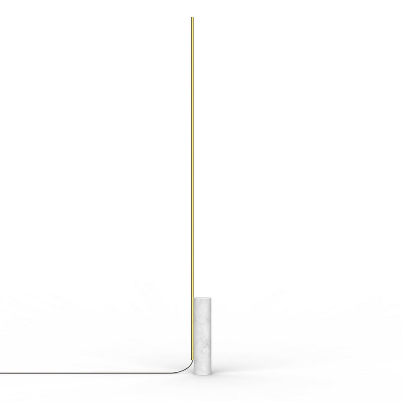 Pablo Designs - TO FLR WHT/BRA - LED Floor Lamp - T.O - White Marble/Brass