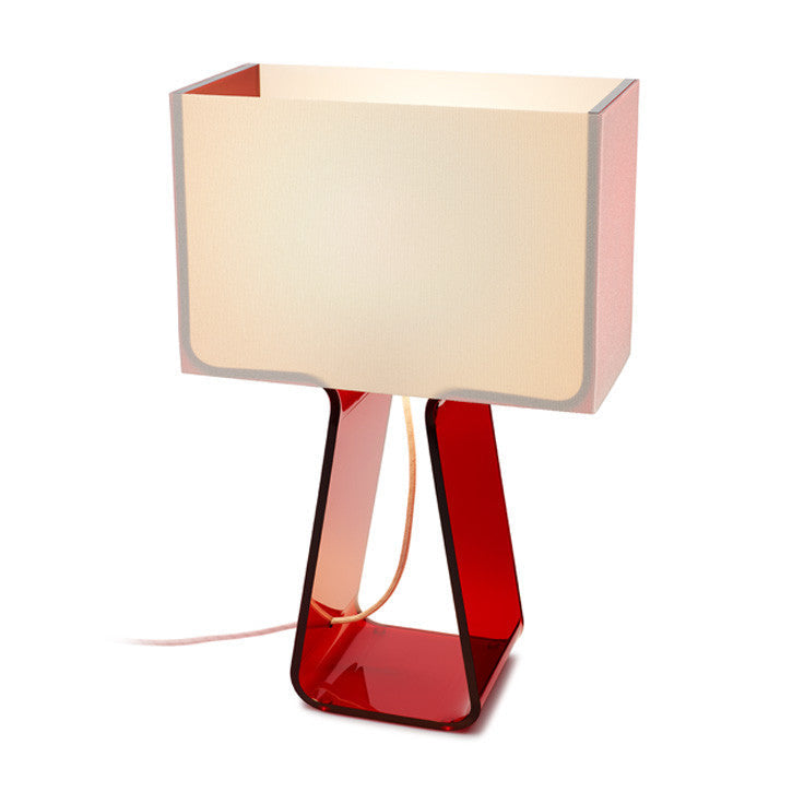 Pablo Designs - TT 14 RED - One Light Table Lamp - Tube Top - Ruby Red