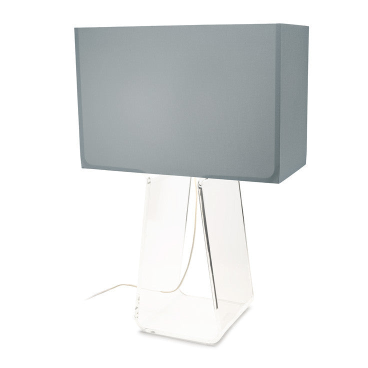 Pablo Designs - TT 27 GRY/CLR - Two Light Table Lamp - Tube Top - Silver shade / Clear body