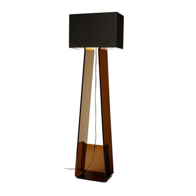 Pablo Designs - TT 60 CHR/CHR - Two Light Floor Lamp - Tube Top - Charcoal shade / Charcoal body
