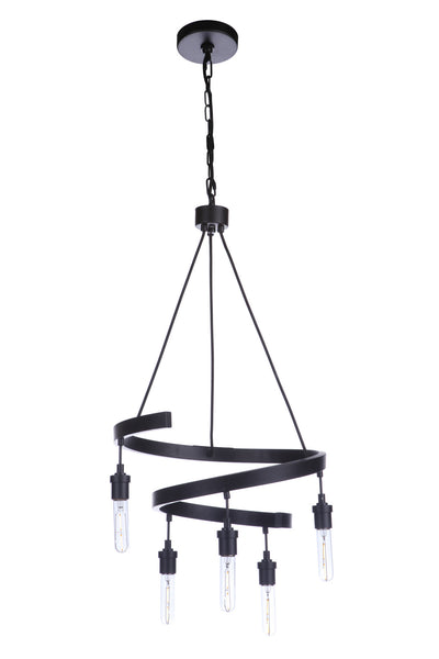 Craftmade - 55425-FB - Five Light Chandelier - Tranquil - Flat Black