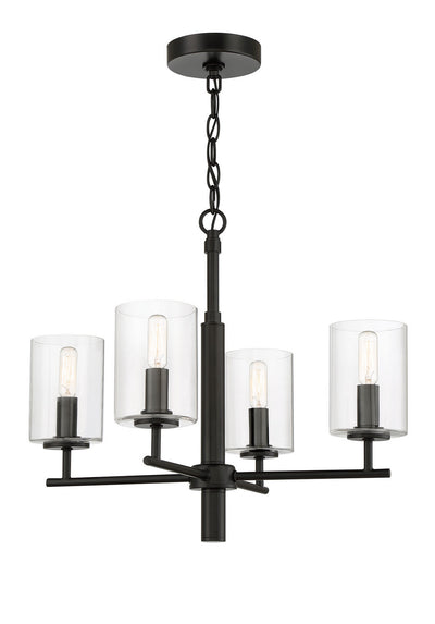 Craftmade - 55624-FB - Four Light Chandelier - Hailie - Flat Black
