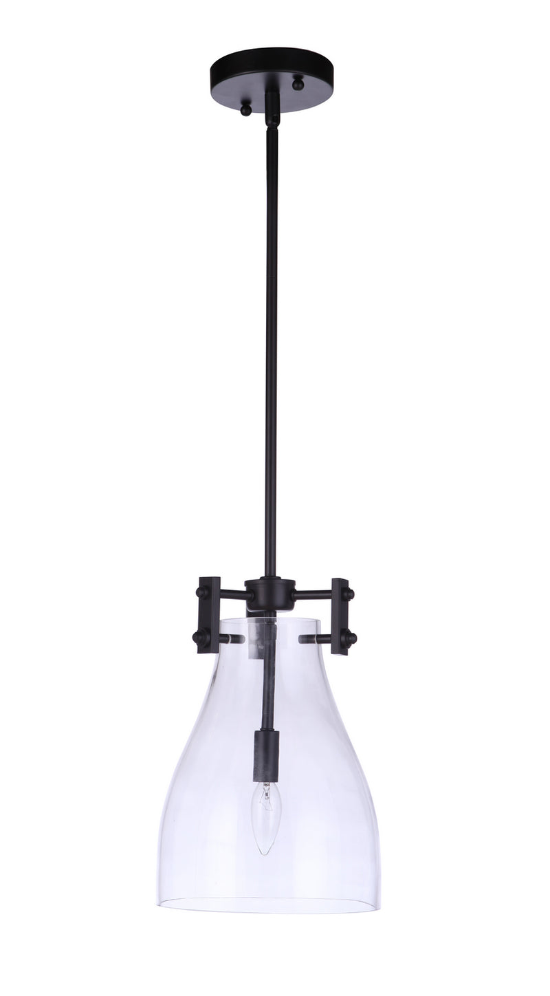 Craftmade - 55891-FB - One Light Mini Pendant - Chardonnay - Flat Black